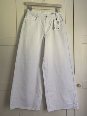 Vero Moda We Do Denim White Wide Leg Braid Jeans 25/30 NWT